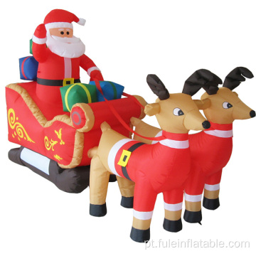 Festival de trenó inflável Santa Reindeer